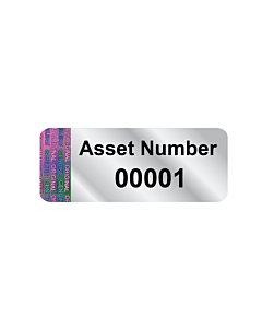 Silver Void Asset Labels 38x15mm