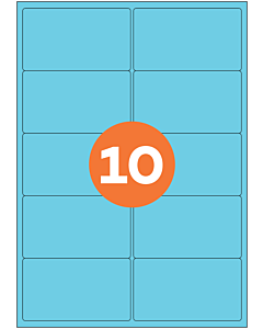 A4 Label Sheets 10 Labels Per Sheet 99x57mm Blue Permanent