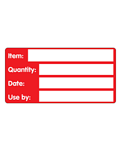 Frozen Food Content Labels 102x51mm