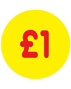 £1 Price Labels 30mm Permanent