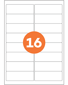 A4 Label Sheets 16 Labels Per Sheet 99x34mm White Removable