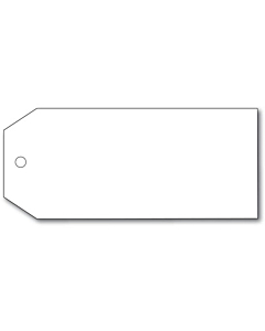 Blank White Perma Tags 110x55mm