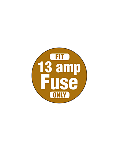 13 Amp Fuse Labels 20mm