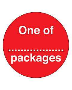 One of ....... Packages Labels 50mm