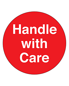 Handle With Care Stickers 50mm