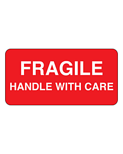 Fragile Handle With Care Labels 50x25mm