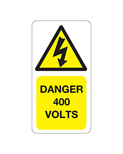 400 Volts Labels 33x63mm