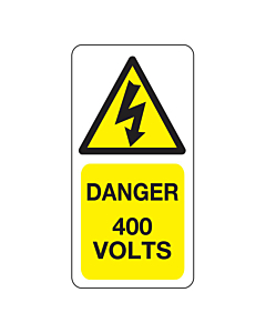 400 Volts Labels 25x50mm
