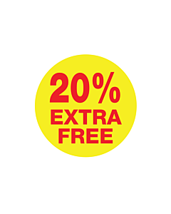 20% Extra Free Stickers