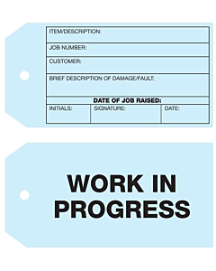 Work in Progress Tag 134x67mm