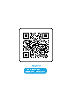 QR Code Labels Vinyl 38x38mm