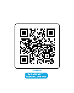 QR Code Labels Vinyl 50x50mm