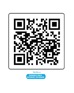 QR Code Labels Vinyl 75x75mm