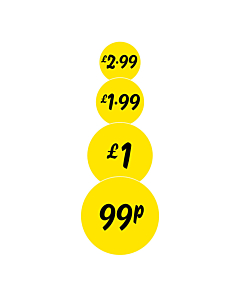 Yellow 25mm Price Labels