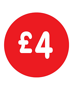 £4 Labels 50mm Permanent