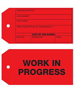 Work in Progress Tags (134x67mm)