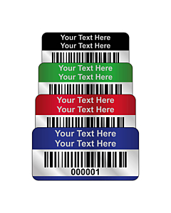 Silver Void Asset Labels Barcode 30x15mm
