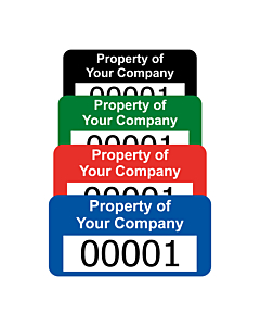 Premium Polyester Asset Labels Number 30x20mm