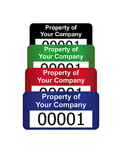 Destructible Vinyl Asset Labels Number 30x15mm