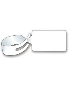 White Loop Through Tags 245x61mm