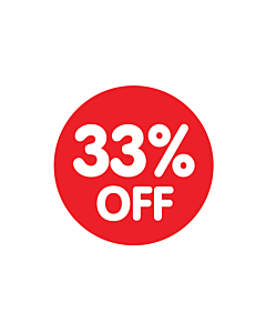 Red 33% Off Stickers