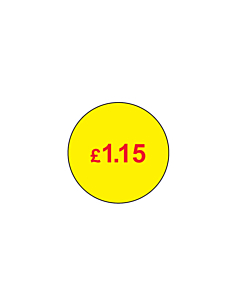 £1.15 Price Labels 20mm Permanent