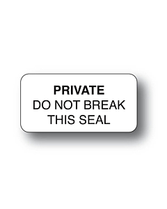 Tamper Evident Private Do Not Break Seal Labels 40x20mm