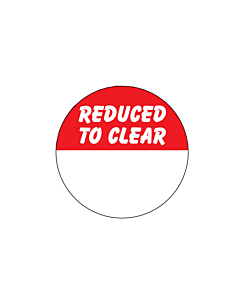 Reduced to Clear Stickers 30mm Permanent