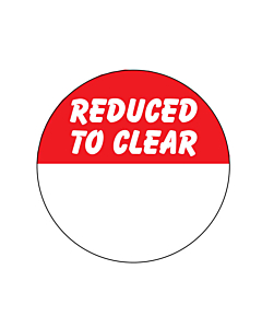 Reduced to Clear Stickers 40mm Permanent