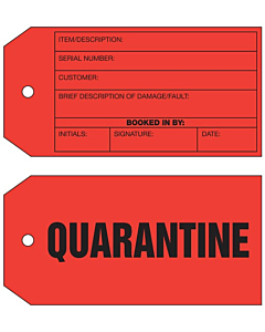 Quarantine Tags (134x67mm)