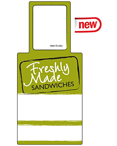Sandwich Packaging Label 66x146mm Permanent