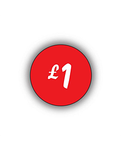 £1 Price Labels 25mm Permanent