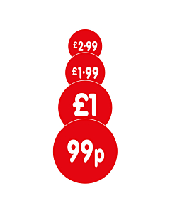 Red 40mm Price Labels
