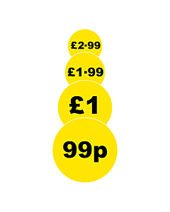 Yellow 40mm Price Labels