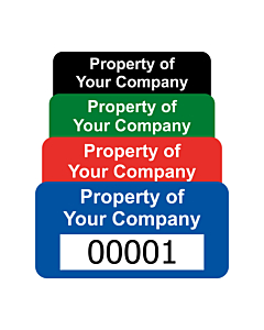 Premium Polyester Asset Labels Number 40x20mm