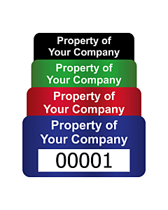 Destructible Vinyl Asset Labels Number 40x20mm