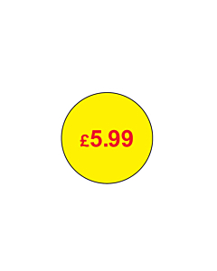 £5.99 Price Labels 20mm Permanent