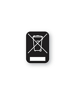 Black WEEE Labels 10x13mm