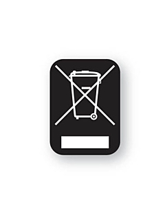 Black WEEE Labels 16x22mm