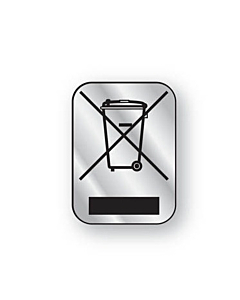Silver WEEE Labels 16x22mm