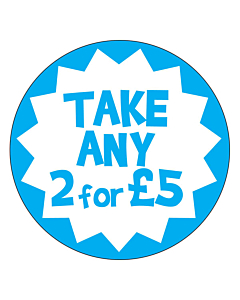 Cyan Take Any 2 For £5 Labels 50mm Permanent