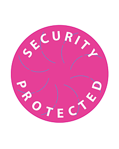 Pink Security Protected Labels 40mm