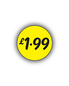 £1.99 Price Labels 25mm Permanent