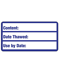 Frozen Food Content Labels 63x33mm