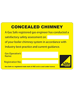 Concealed Chimney Labels 100x65mm