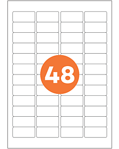 A4 Label Sheets 48 Labels Per Sheet 46x21mm White Removable