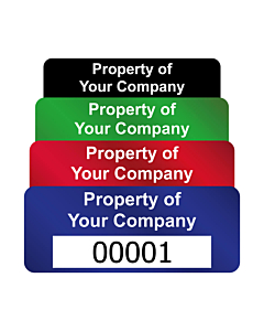 Destructible Vinyl Asset Labels Number 50x20mm