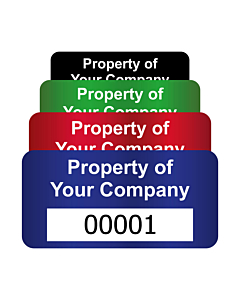 Destructible Vinyl Asset Labels Number 50x25mm