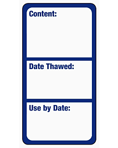 Frozen Food Content Labels 33x63mm