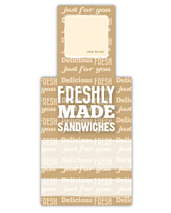 Sandwich Packaging Label 66x146mm Permanent